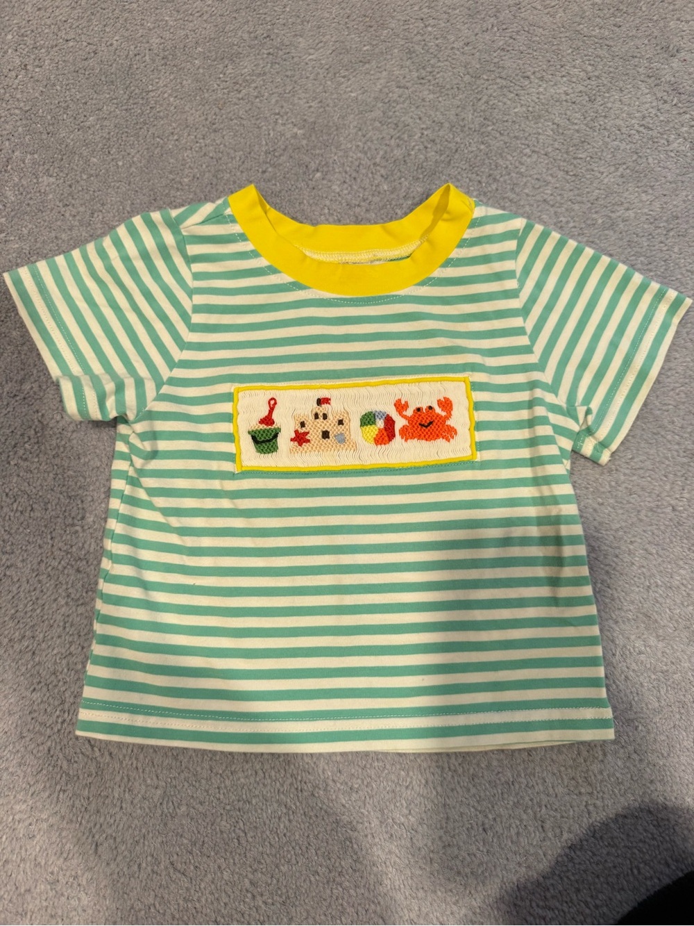 Busy Bee Smocks Smocked Beach Shirt 12 M